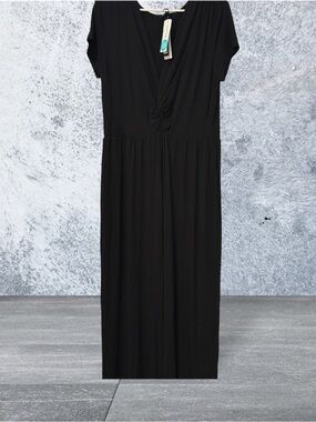 Steve Madden Black Knot-Front Jumpsuit